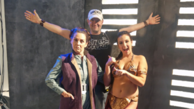 Brad directing the Carrie Fisher episode of “The Price of Fame” with actors Shannon McGrann (left) and Tori Beaudoin (right) during a Star Wars reenactment.